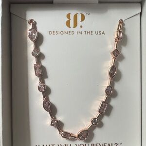 bp Rose Gold bracelet with diamond cubic zirconia Multi-Shaped Stones